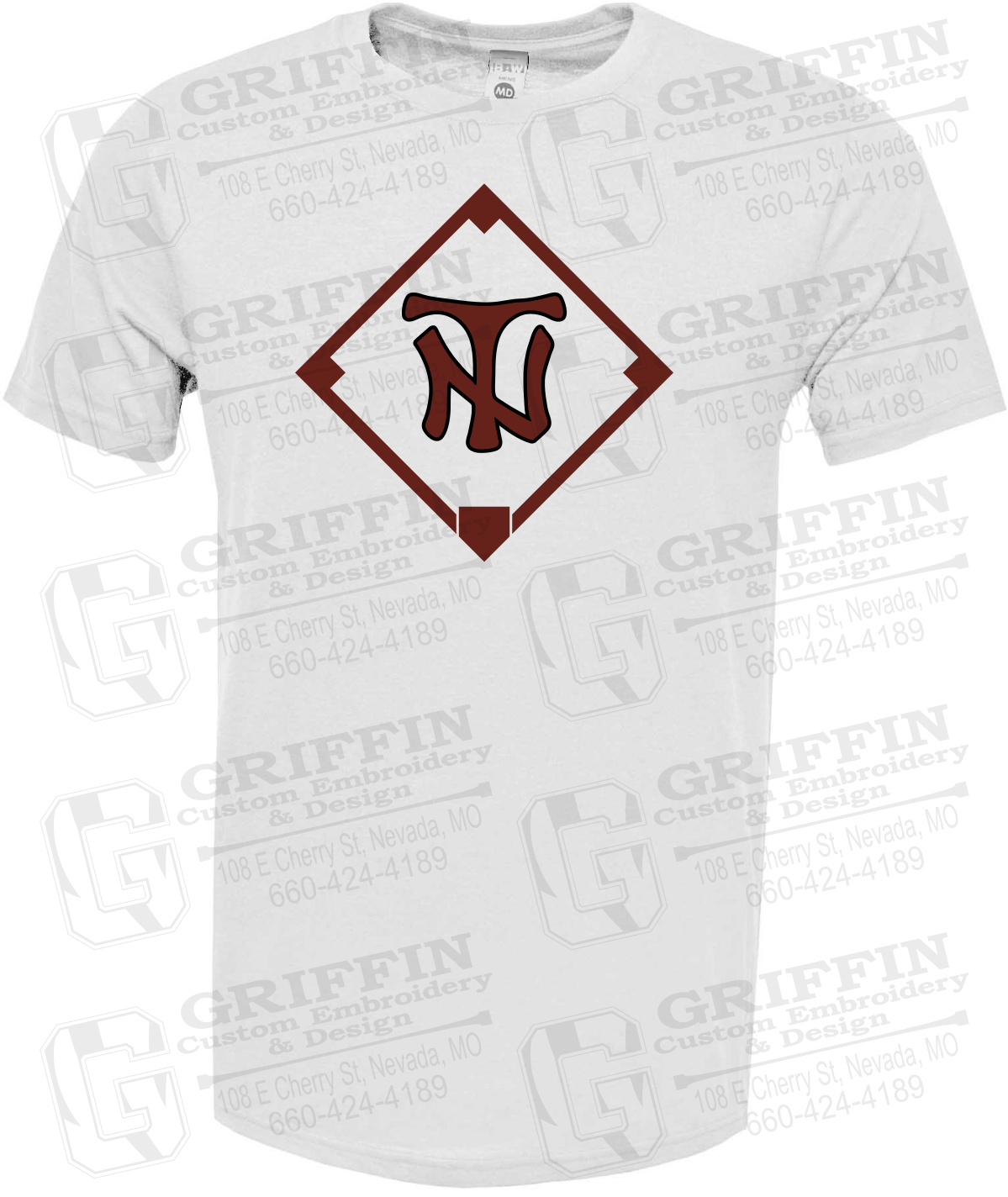 Soft-Tek Short Sleeve T-Shirt - Baseball - Nevada Tigers 26-P