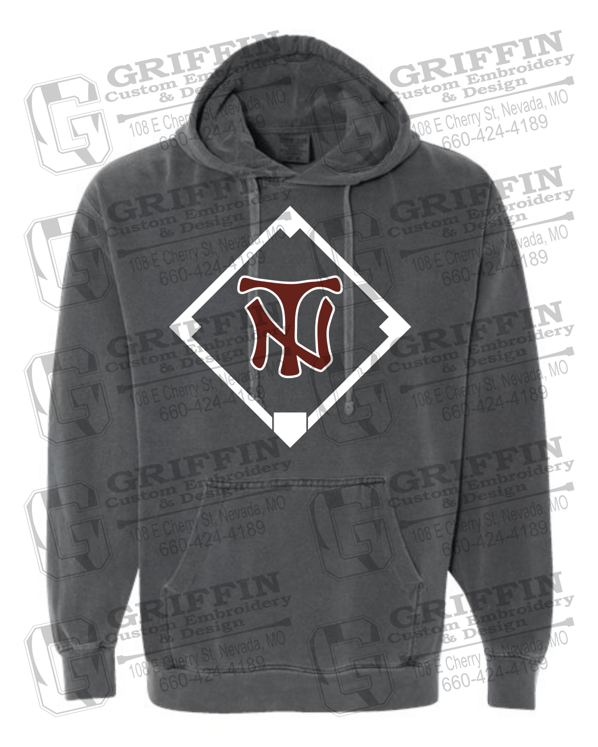 Comfort Colors Hoodie - Baseball - Nevada Tigers 26-P