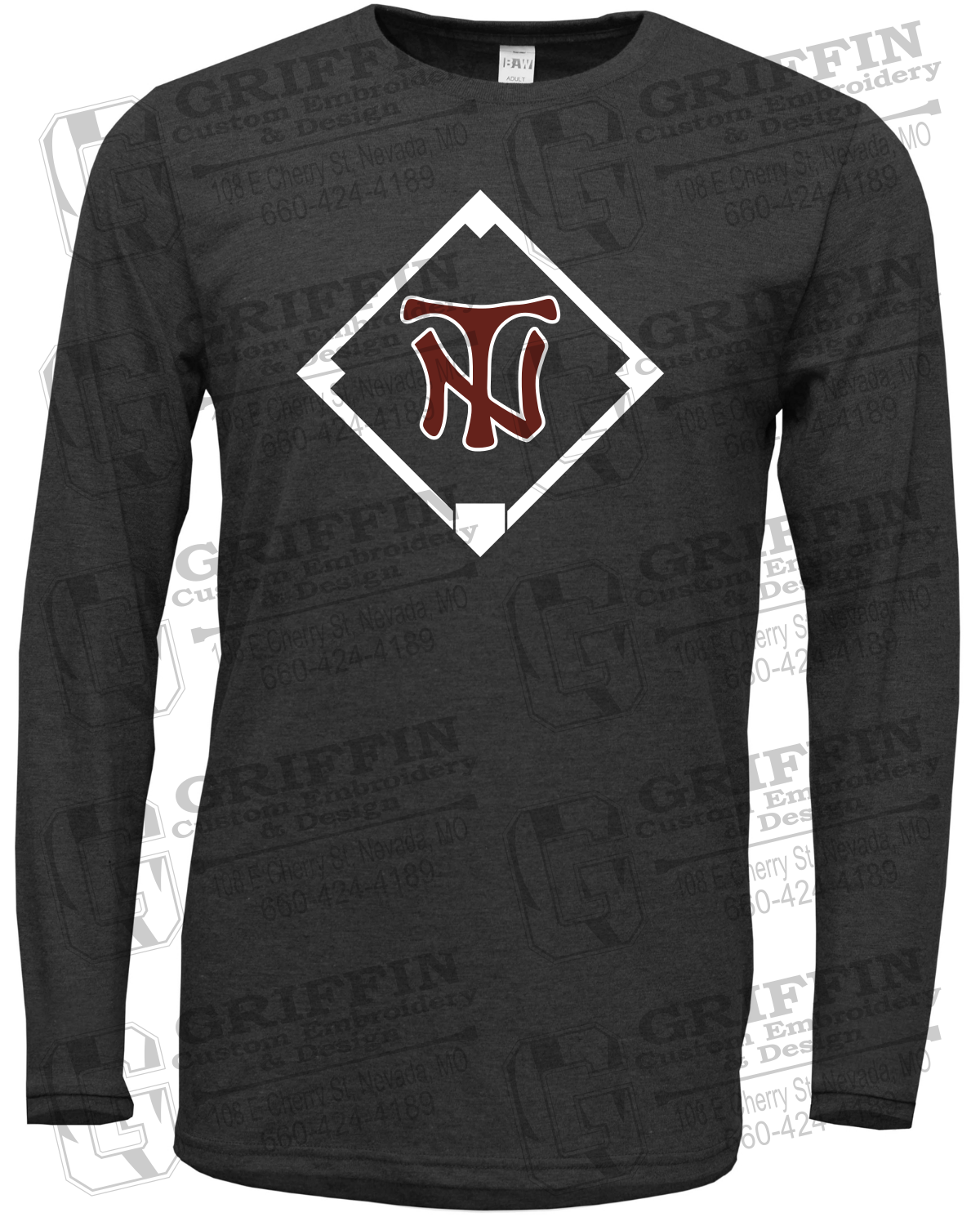 Soft-Tek Long Sleeve T-Shirt - Baseball - Nevada Tigers 26-P