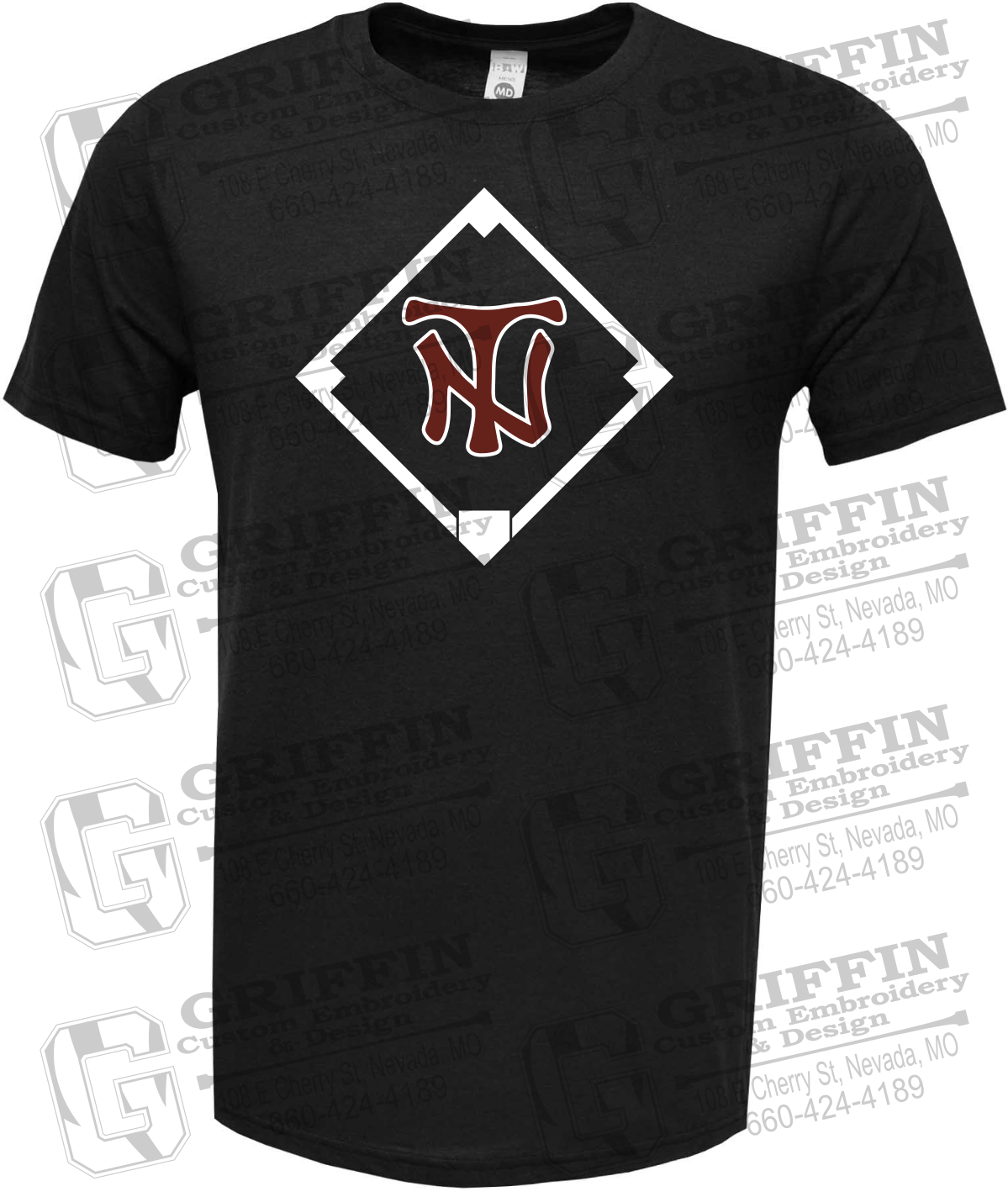 Soft-Tek Short Sleeve T-Shirt - Baseball - Nevada Tigers 26-P