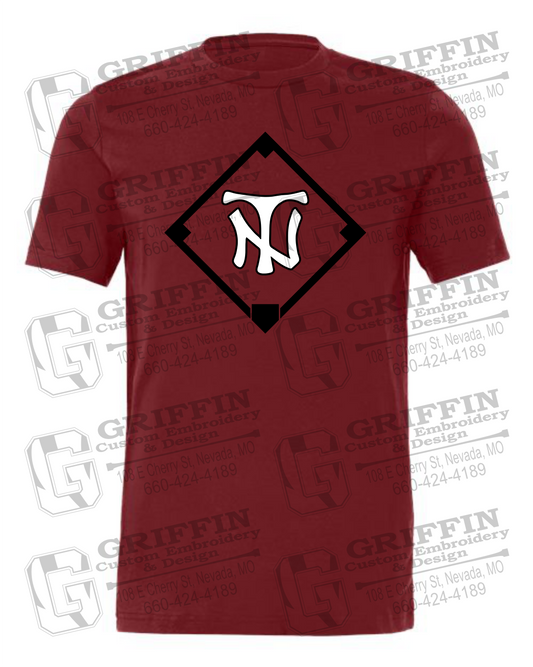 Cotton Short Sleeve T-Shirt - Baseball - Nevada Tigers 26-P