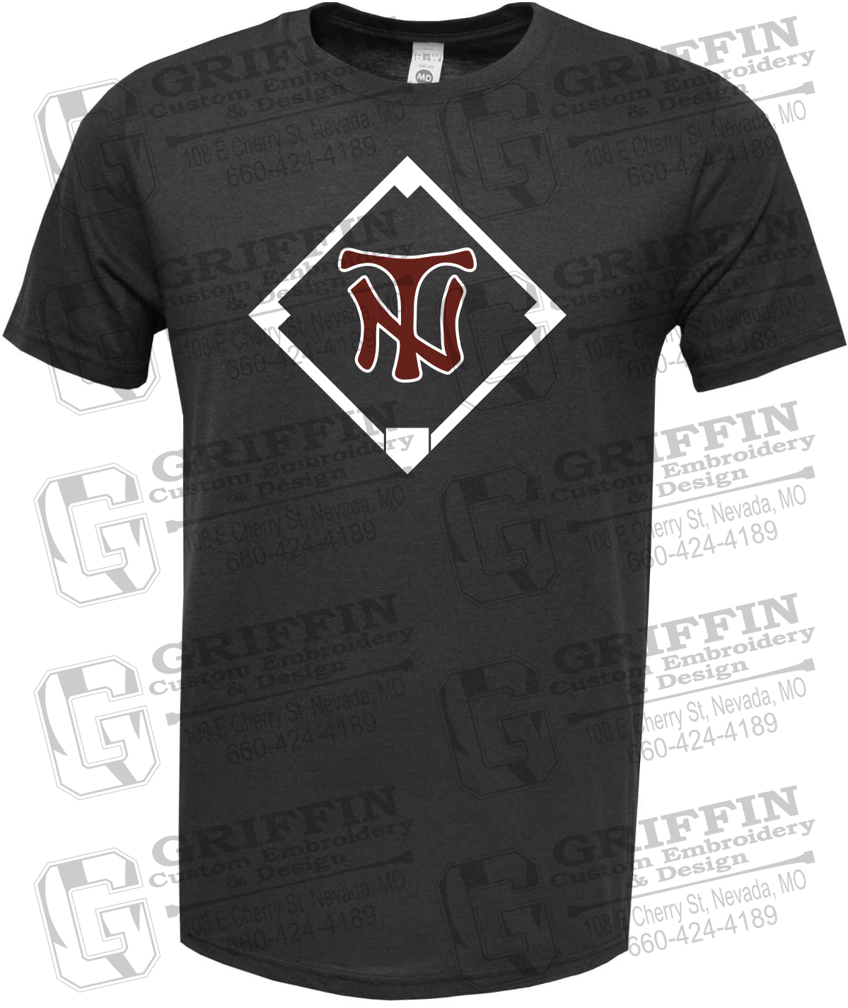 Soft-Tek Short Sleeve T-Shirt - Baseball - Nevada Tigers 26-P