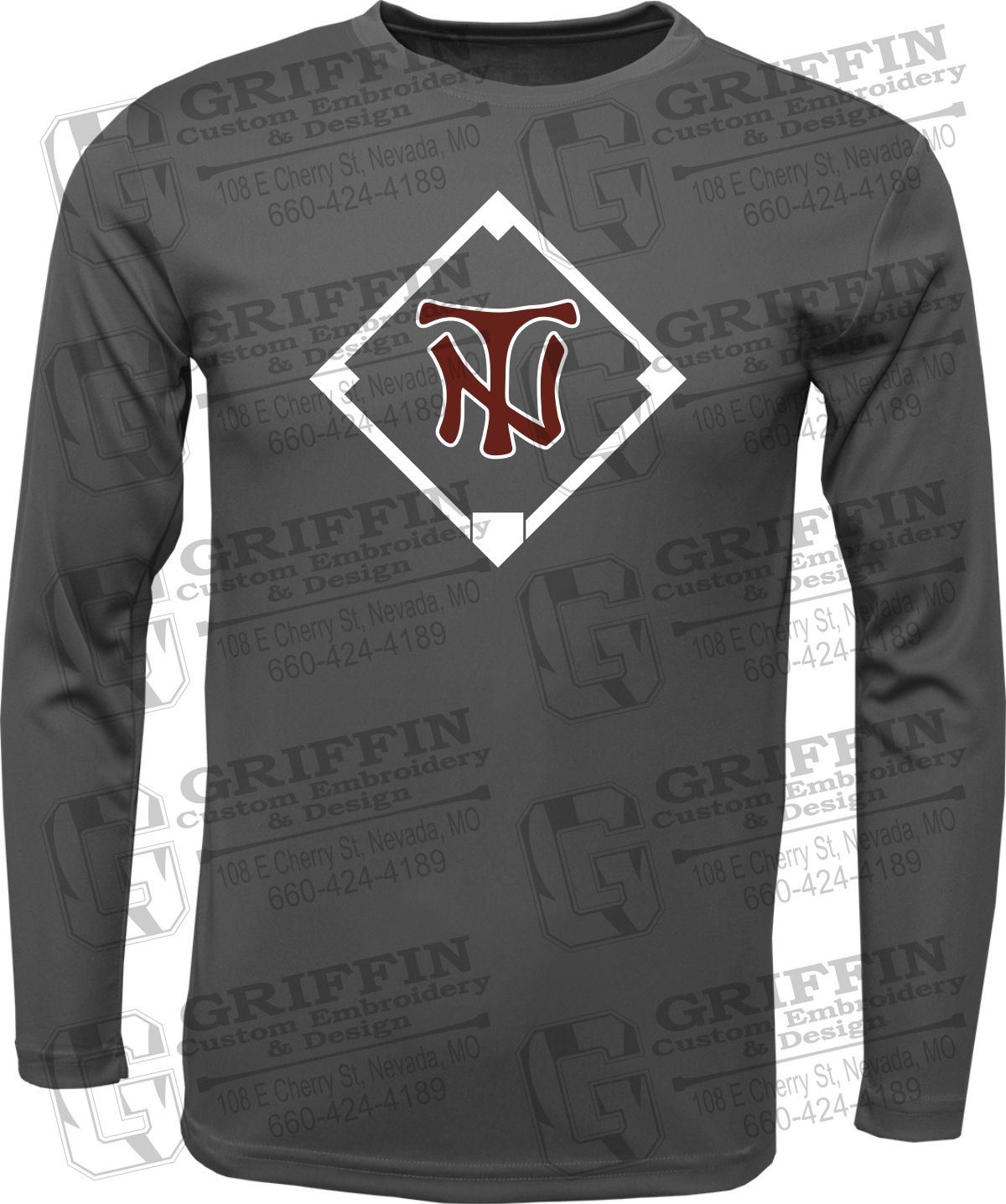 Toddler Dry-Fit Long Sleeve T-Shirt - Baseball - Nevada Tigers 26-P