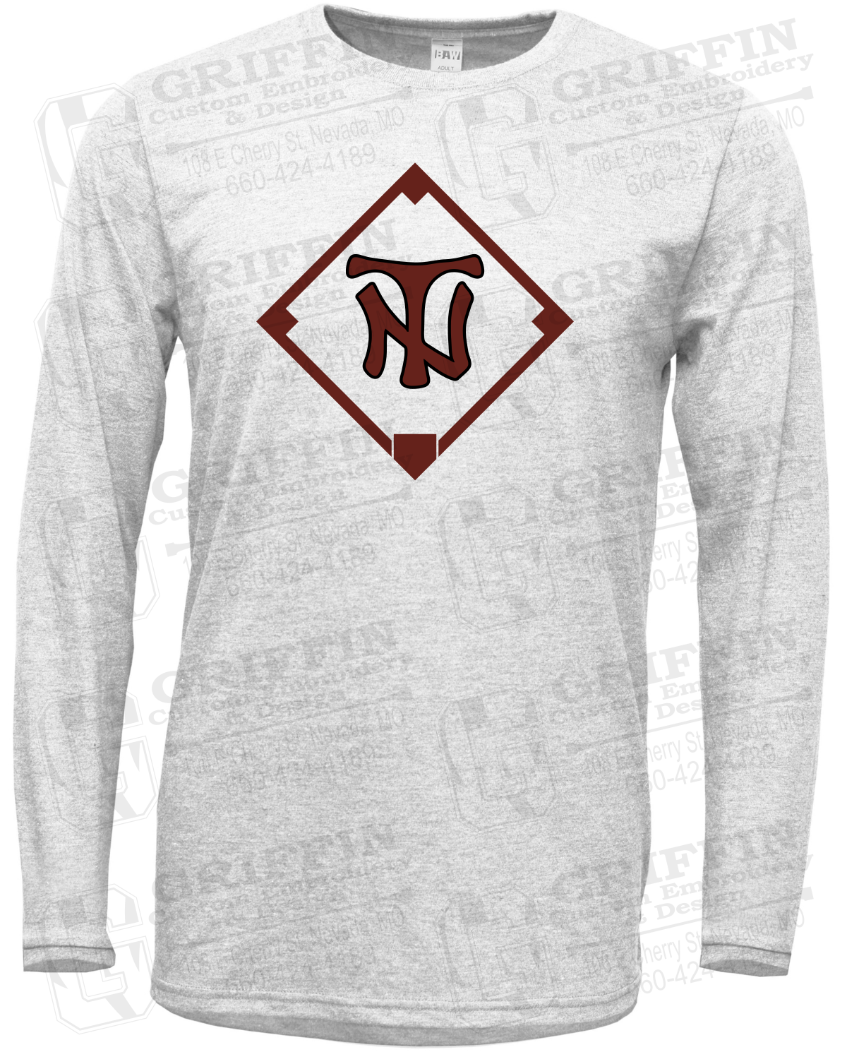 Soft-Tek Long Sleeve T-Shirt - Baseball - Nevada Tigers 26-P