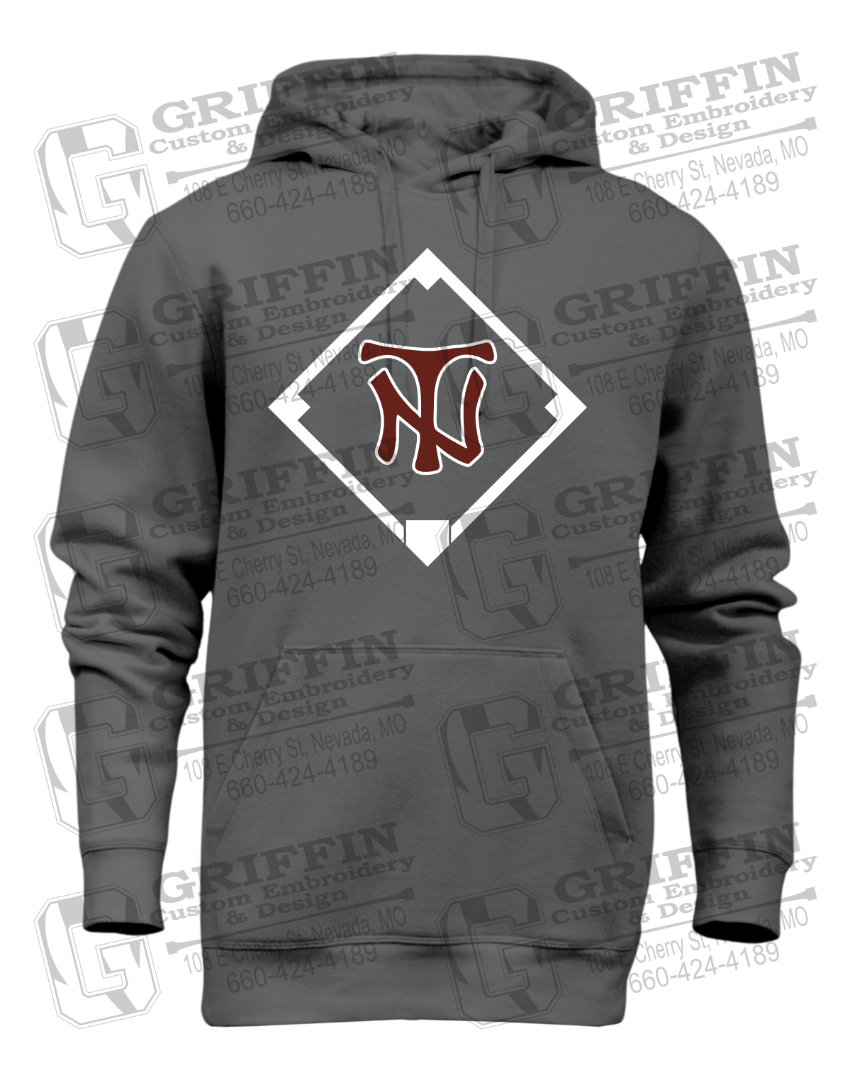 Heavyweight Fleece Hoodie - Baseball - Nevada Tigers 26-P