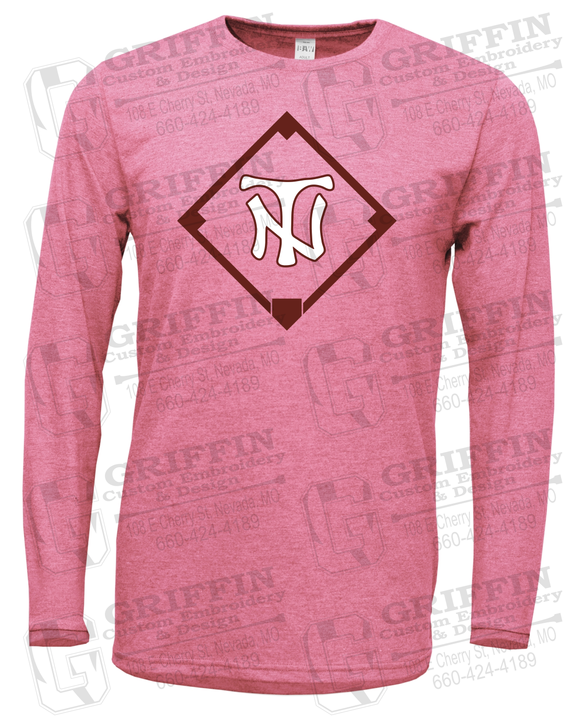 Soft-Tek Long Sleeve T-Shirt - Baseball - Nevada Tigers 26-P