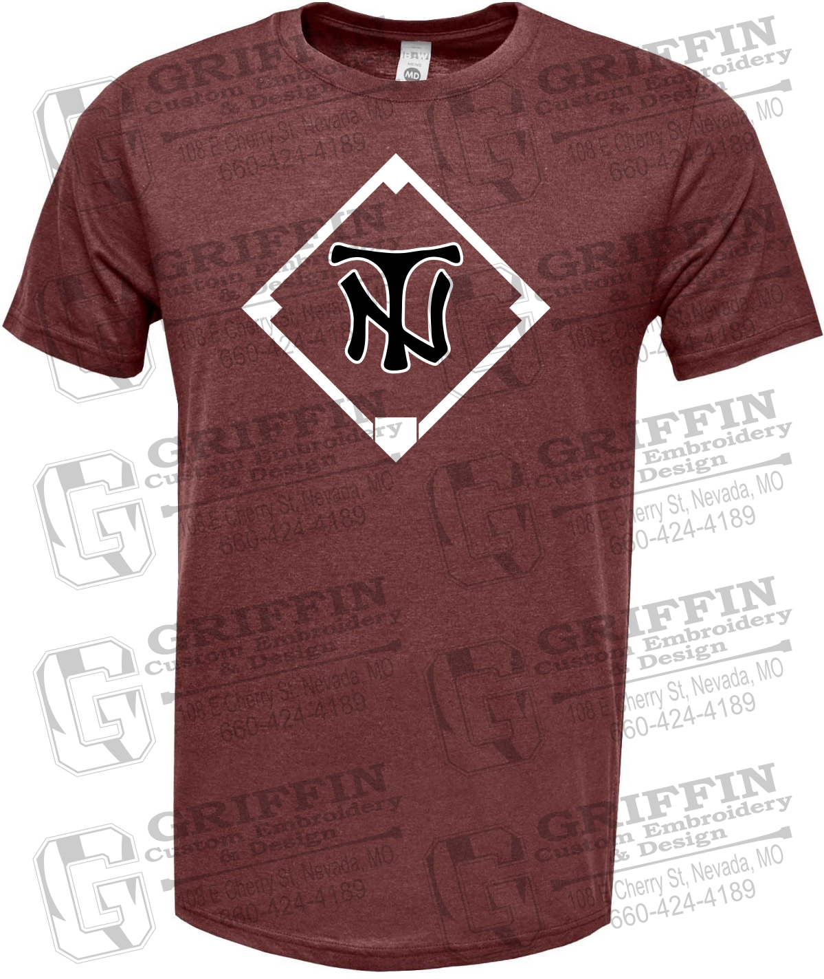 Soft-Tek Short Sleeve T-Shirt - Baseball - Nevada Tigers 26-P