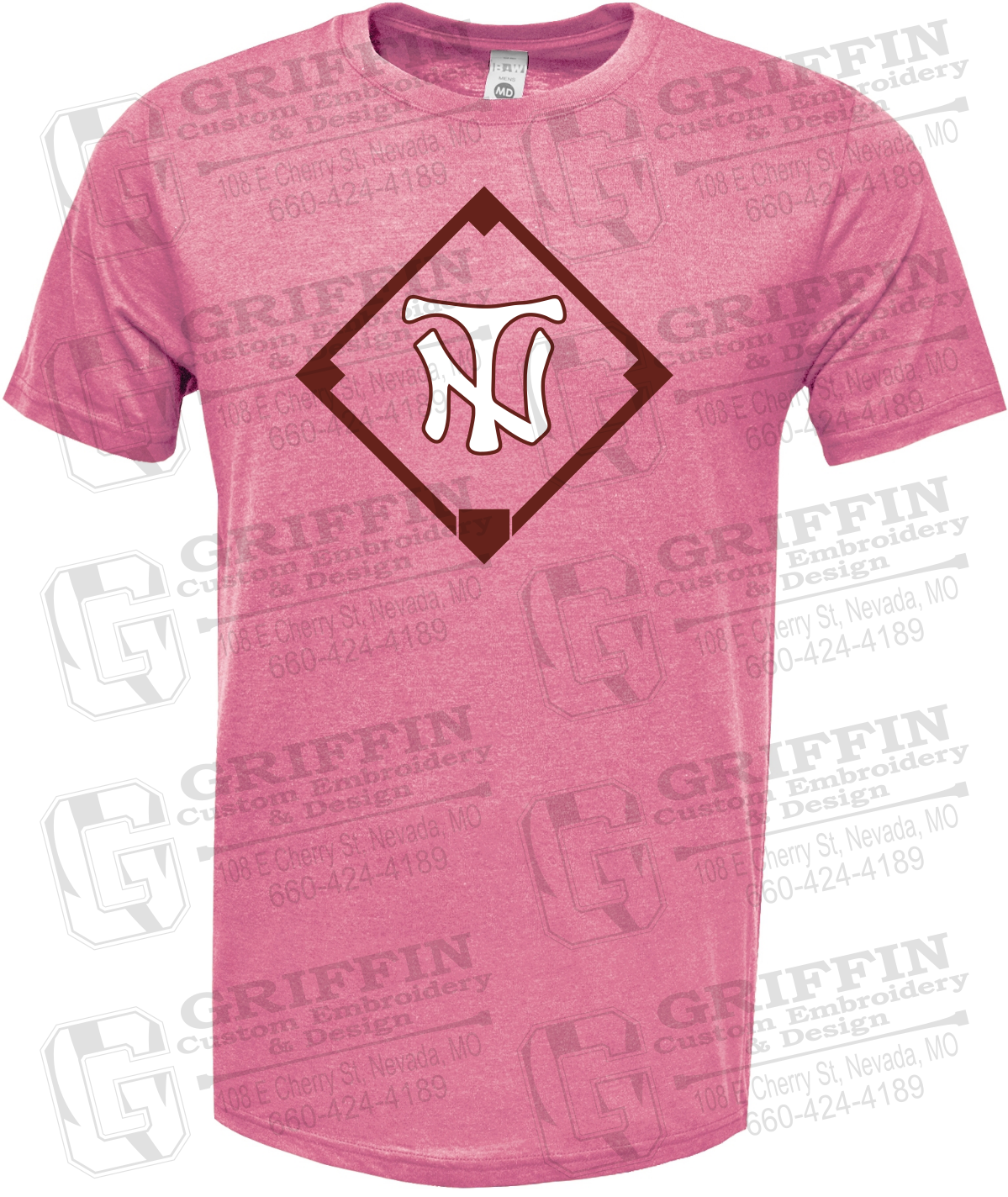 Soft-Tek Short Sleeve T-Shirt - Baseball - Nevada Tigers 26-P
