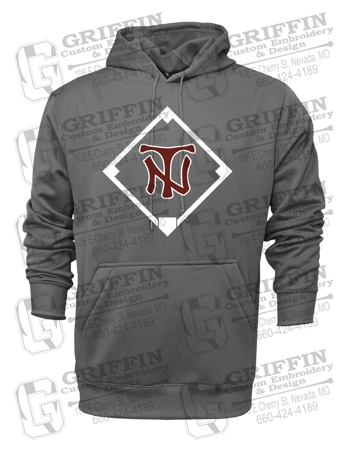 Performance Fleece Hoodie - Baseball - Nevada Tigers 26-P