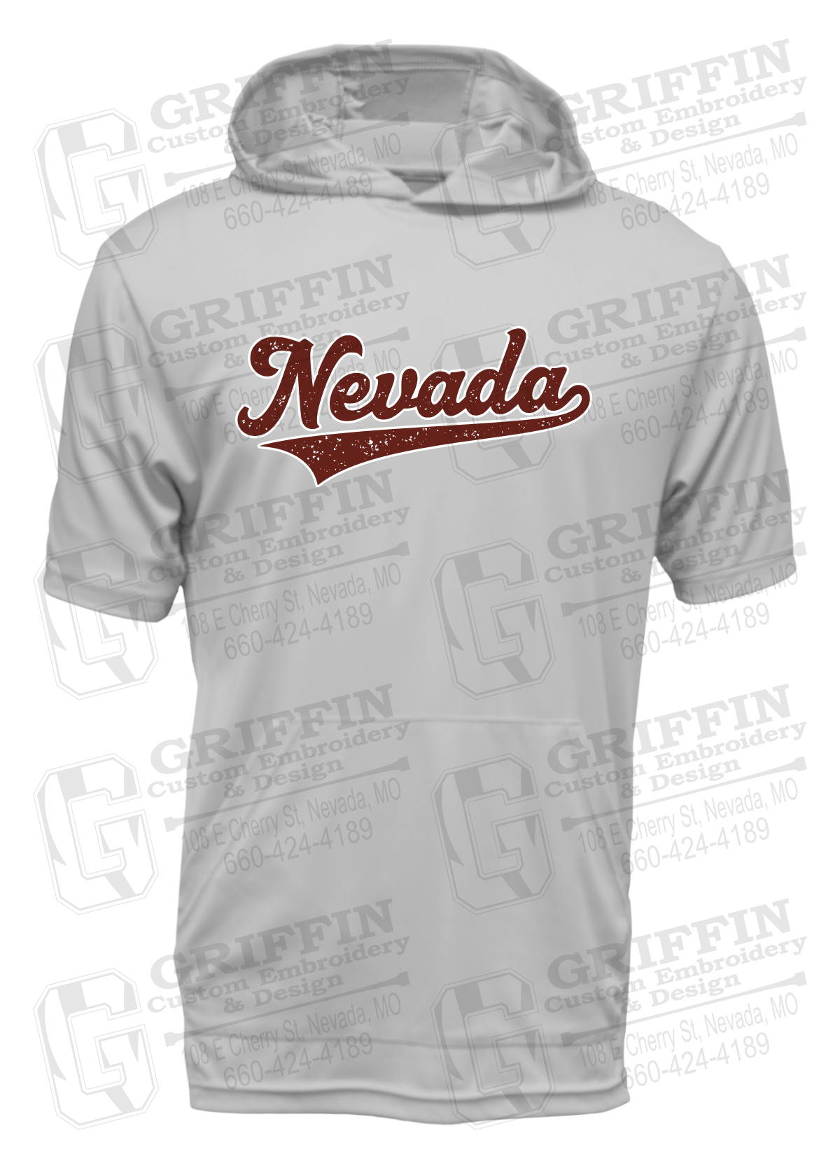 Dry-Fit Short Sleeve T-Shirt Hoodie - Baseball - Nevada Tigers 26-Q