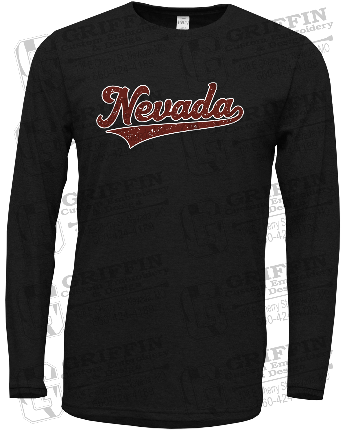 Soft-Tek Long Sleeve T-Shirt - Baseball - Nevada Tigers 26-Q