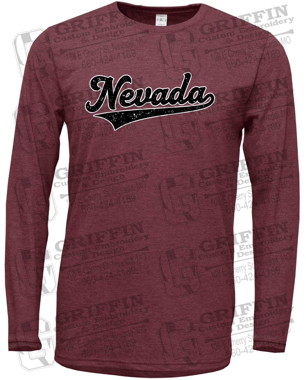 Soft-Tek Long Sleeve T-Shirt - Baseball - Nevada Tigers 26-Q