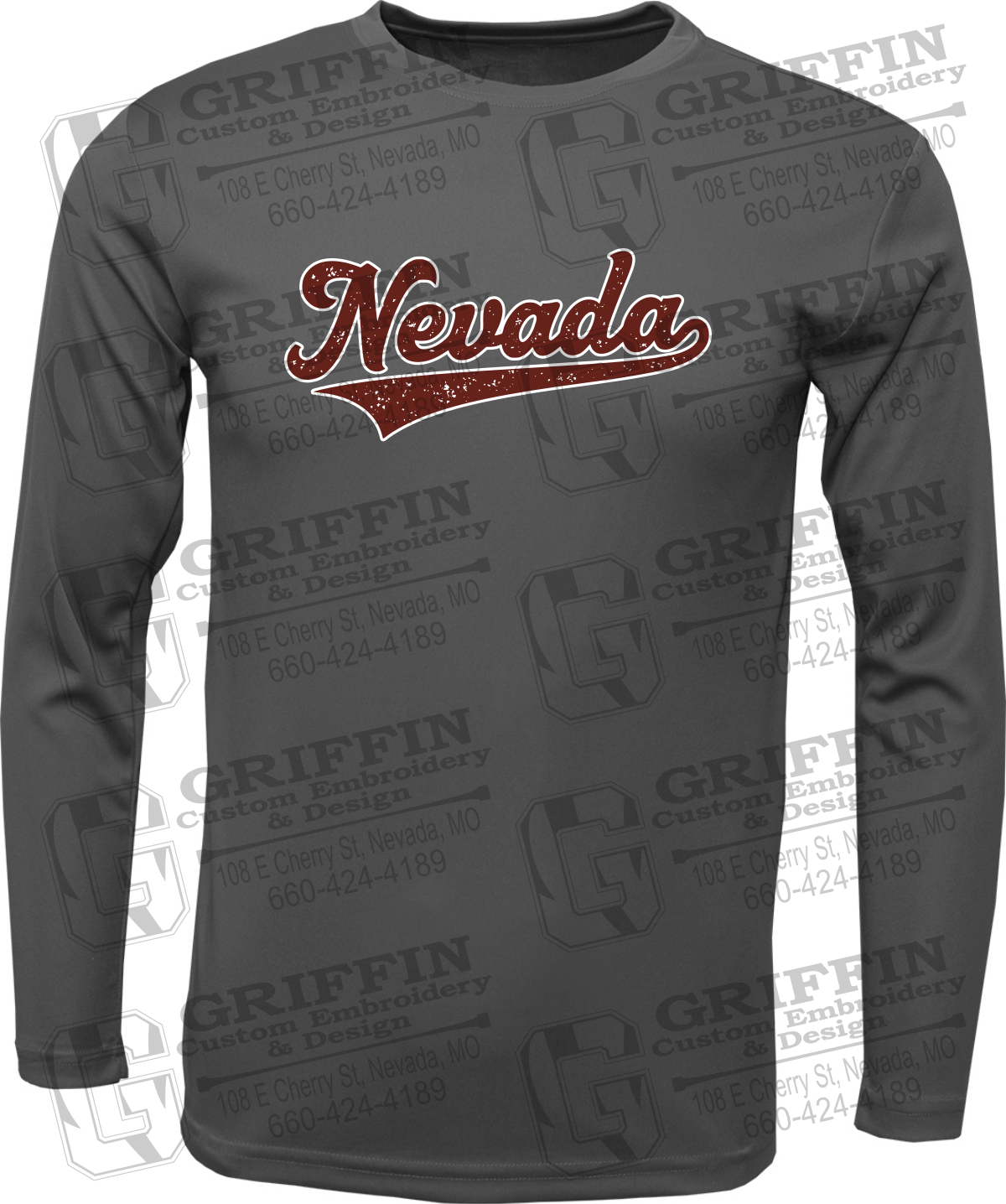 Toddler Dry-Fit Long Sleeve T-Shirt - Baseball - Nevada Tigers 26-Q