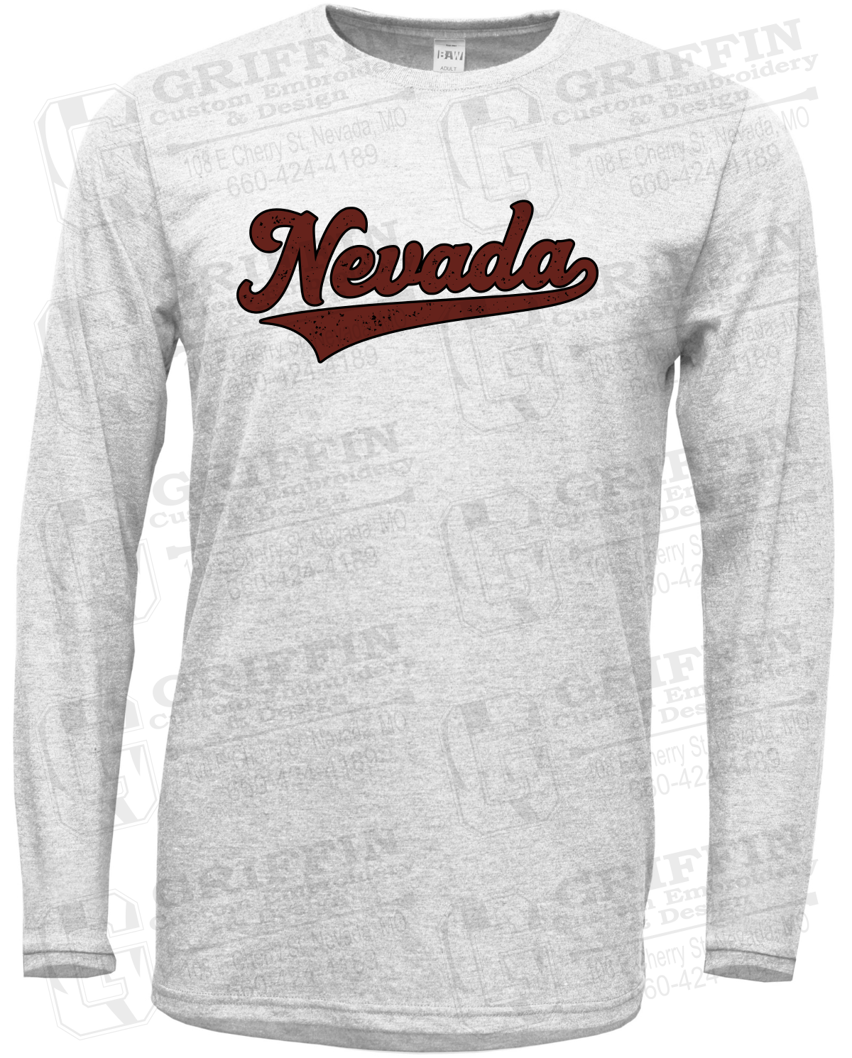 Soft-Tek Long Sleeve T-Shirt - Baseball - Nevada Tigers 26-Q