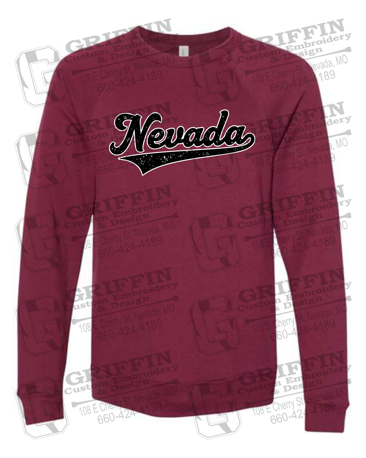 Sponge Fleece Sweatshirt - Baseball - Nevada Tigers 26-Q