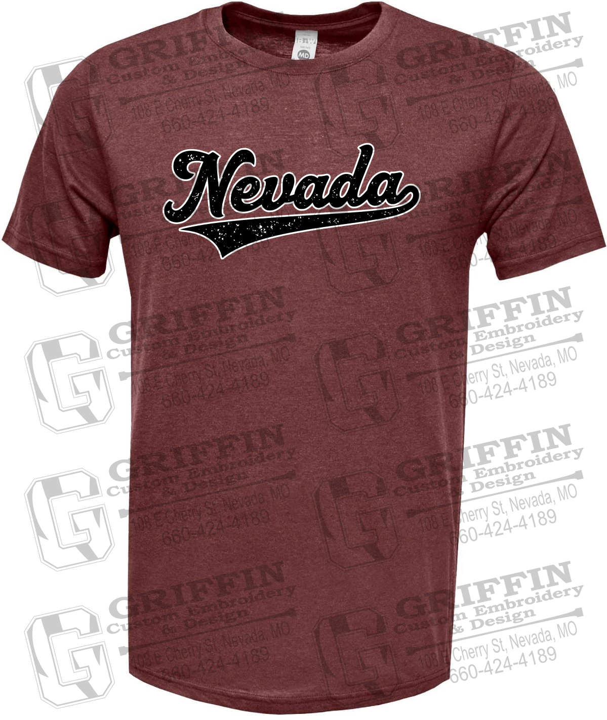 Soft-Tek Short Sleeve T-Shirt - Baseball - Nevada Tigers 26-Q