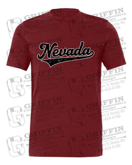 Cotton Short Sleeve T-Shirt - Baseball - Nevada Tigers 26-Q