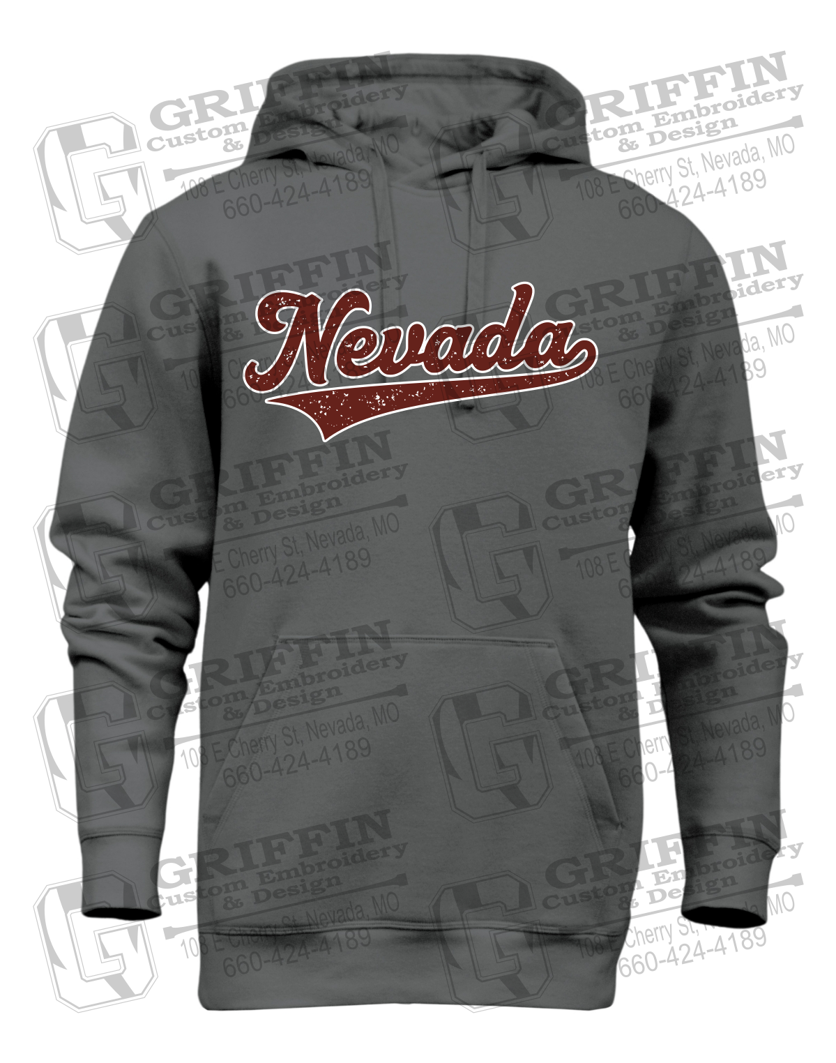 Heavyweight Fleece Hoodie - Baseball - Nevada Tigers 26-Q