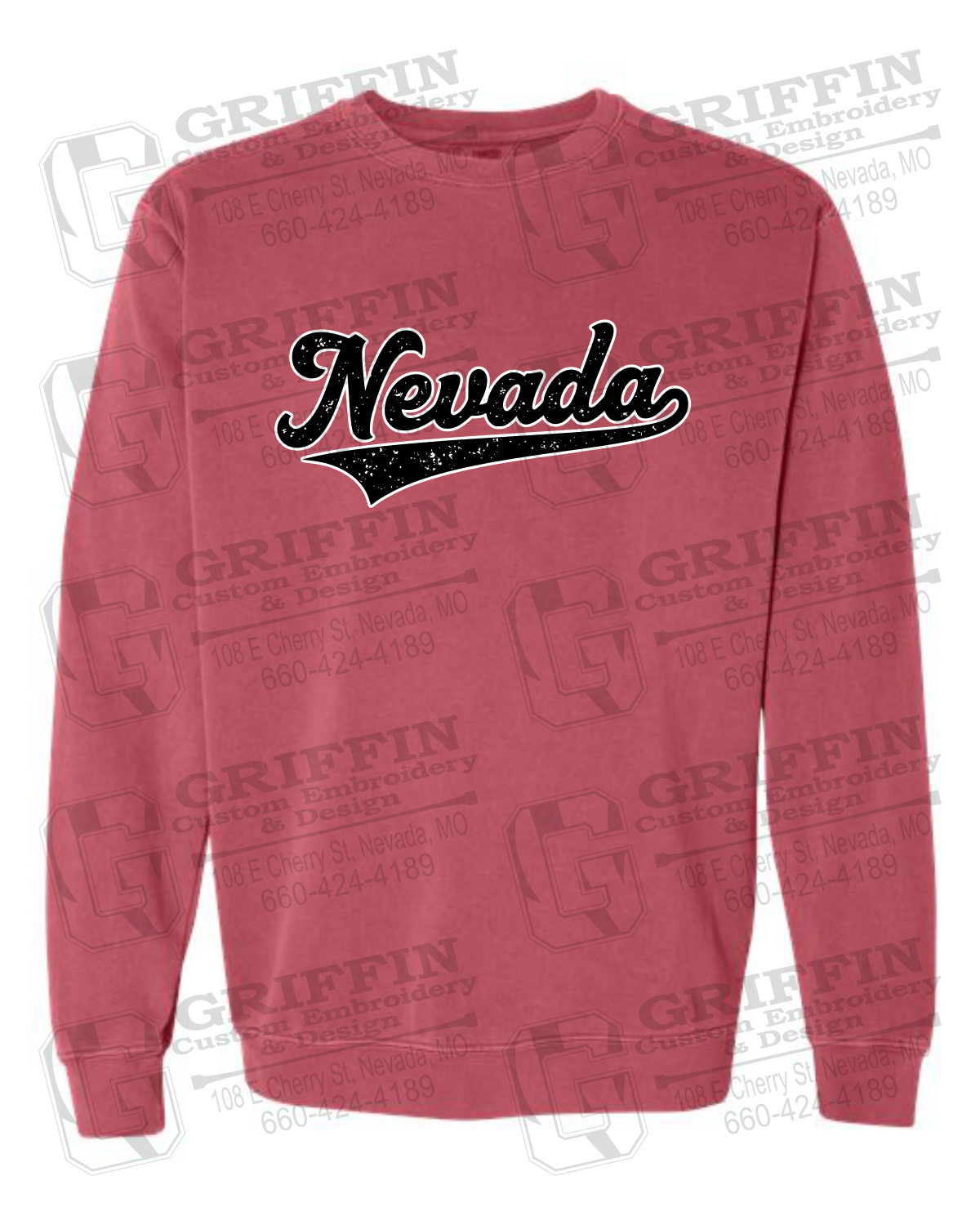 Comfort Colors Crewneck Sweatshirt - Baseball - Nevada Tigers 26-Q
