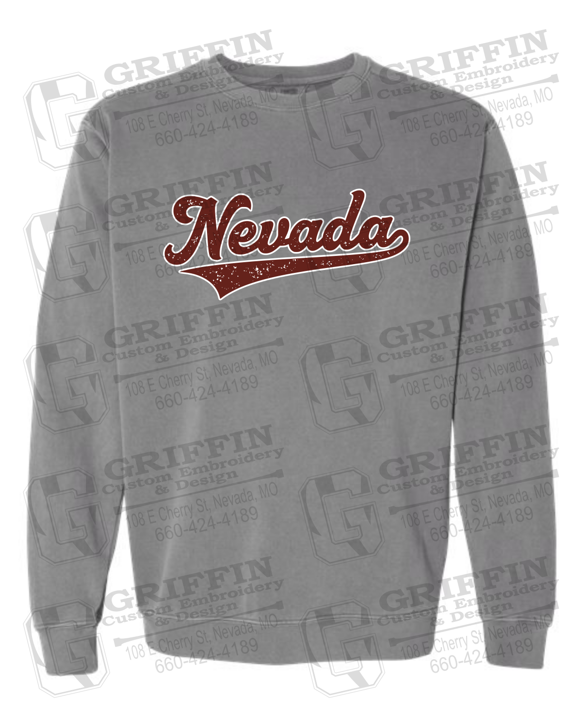 Comfort Colors Crewneck Sweatshirt - Baseball - Nevada Tigers 26-Q