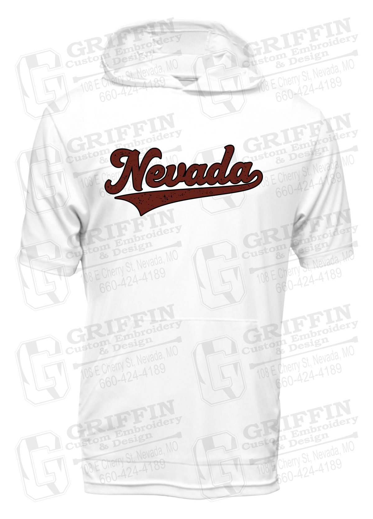 Dry-Fit Short Sleeve T-Shirt Hoodie - Baseball - Nevada Tigers 26-Q