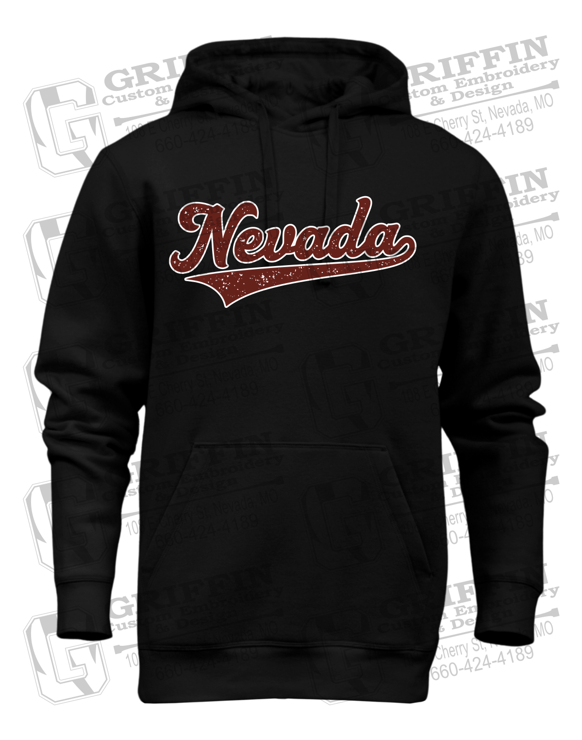 Heavyweight Fleece Hoodie - Baseball - Nevada Tigers 26-Q