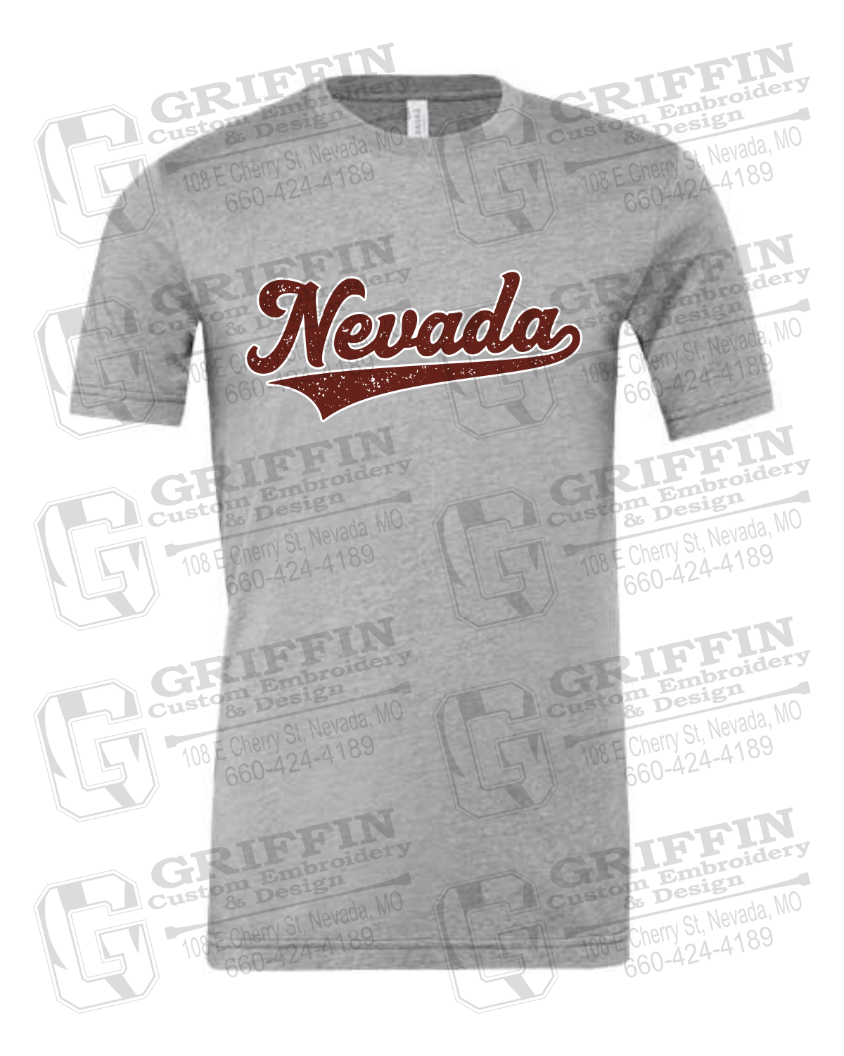 Cotton Short Sleeve T-Shirt - Baseball - Nevada Tigers 26-Q