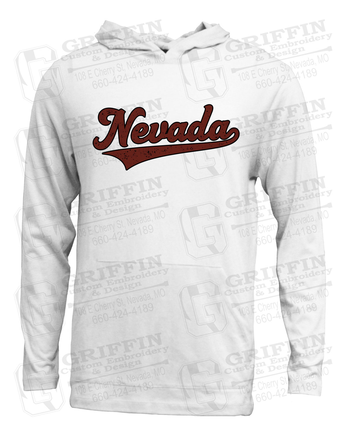 Soft-Tek T-Shirt Hoodie - Baseball - Nevada Tigers 26-Q