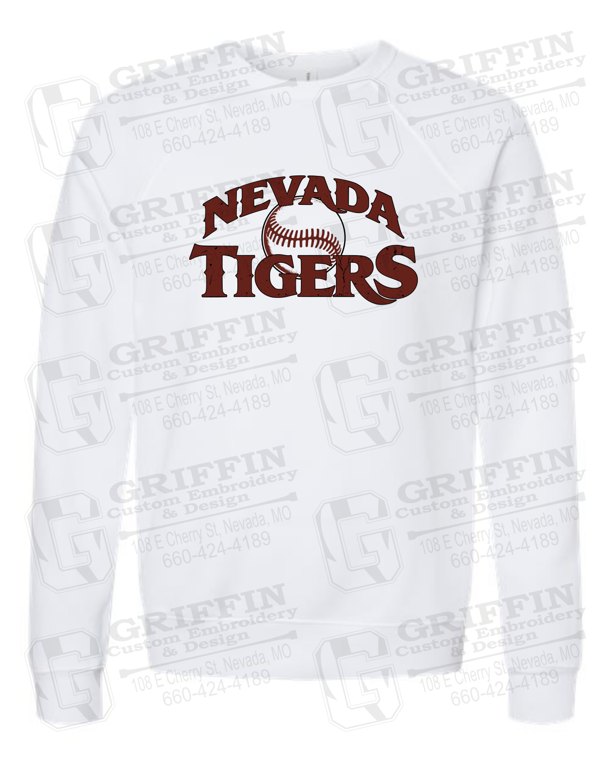 Sponge Fleece Sweatshirt - Baseball - Nevada Tigers 26-R