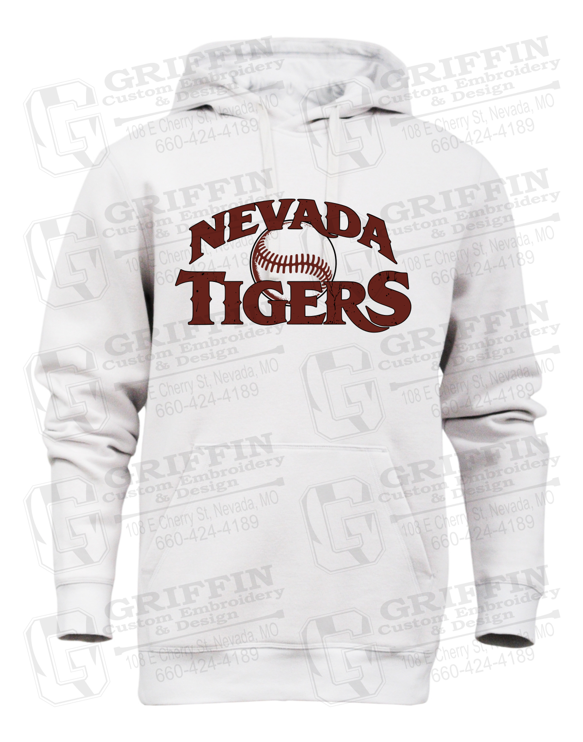 Heavyweight Fleece Hoodie - Baseball - Nevada Tigers 26-R
