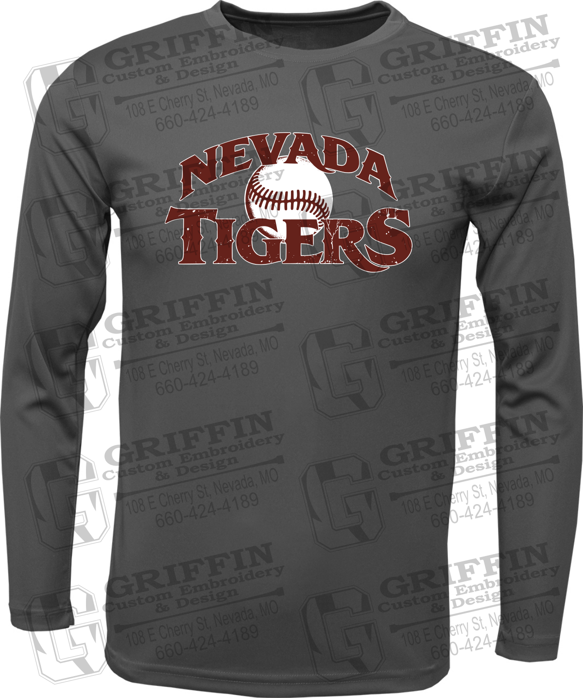 Dry-Fit Long Sleeve T-Shirt - Baseball - Nevada Tigers 26-R
