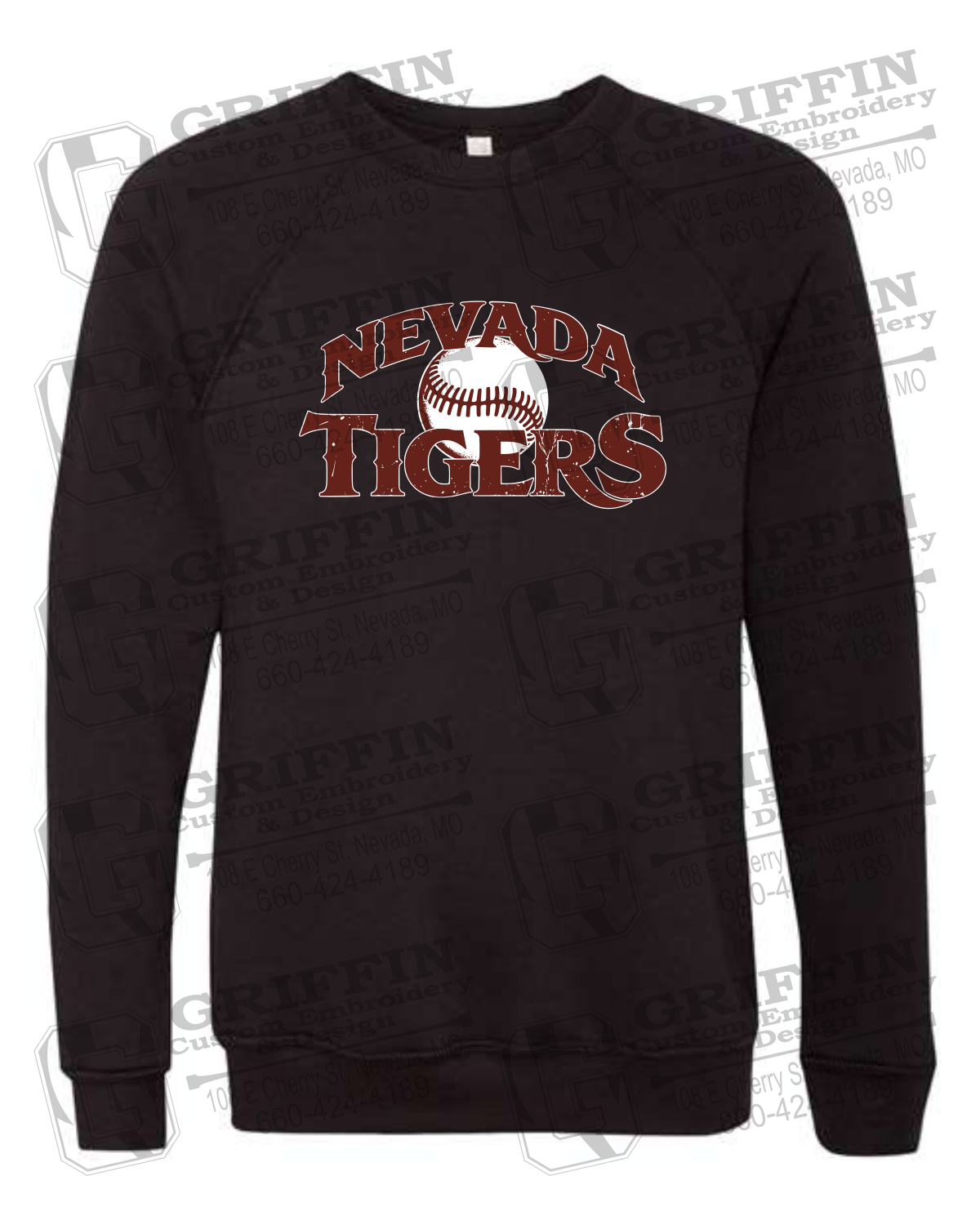 Sponge Fleece Sweatshirt - Baseball - Nevada Tigers 26-R