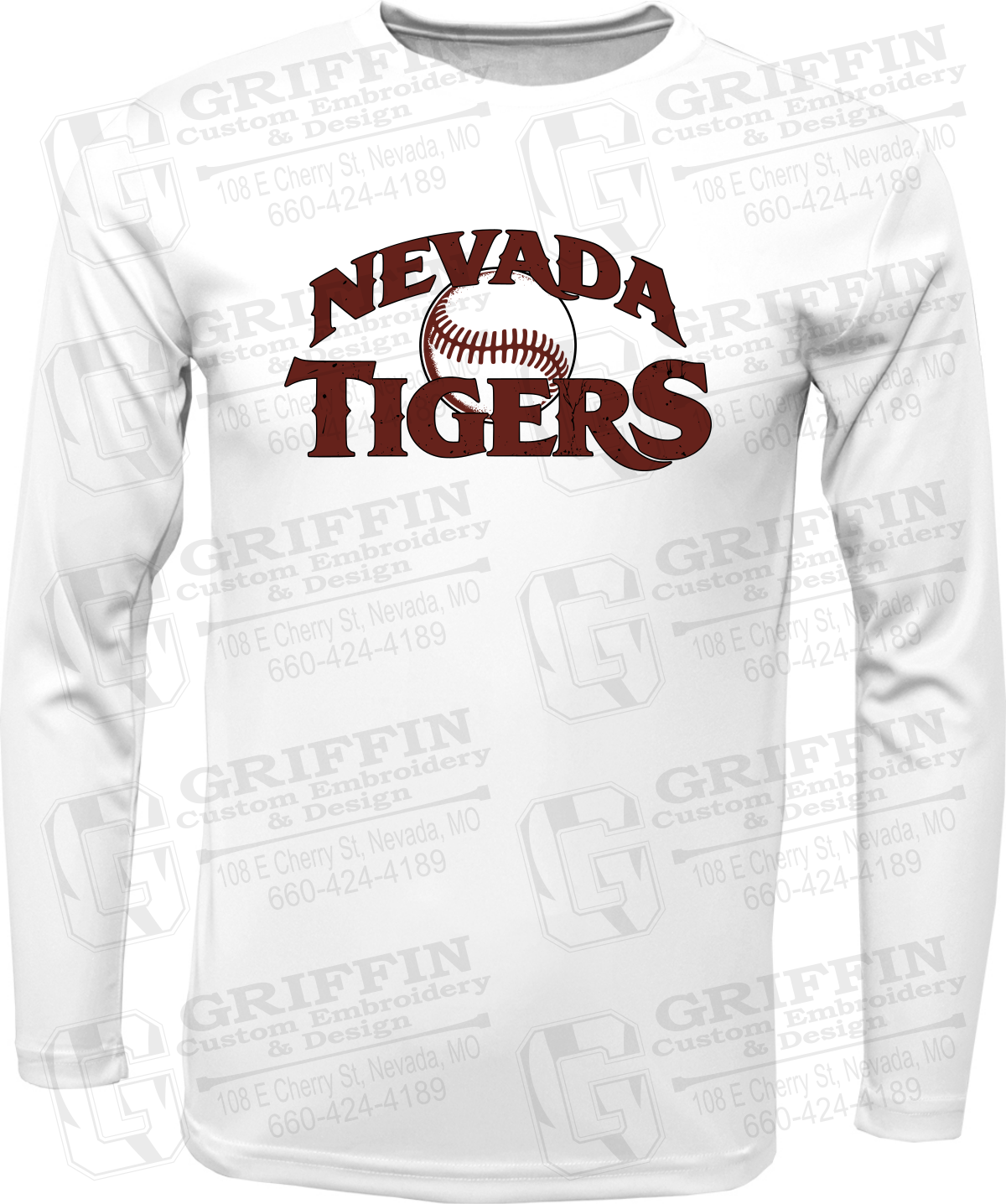 Toddler Dry-Fit Long Sleeve T-Shirt - Baseball - Nevada Tigers 26-R