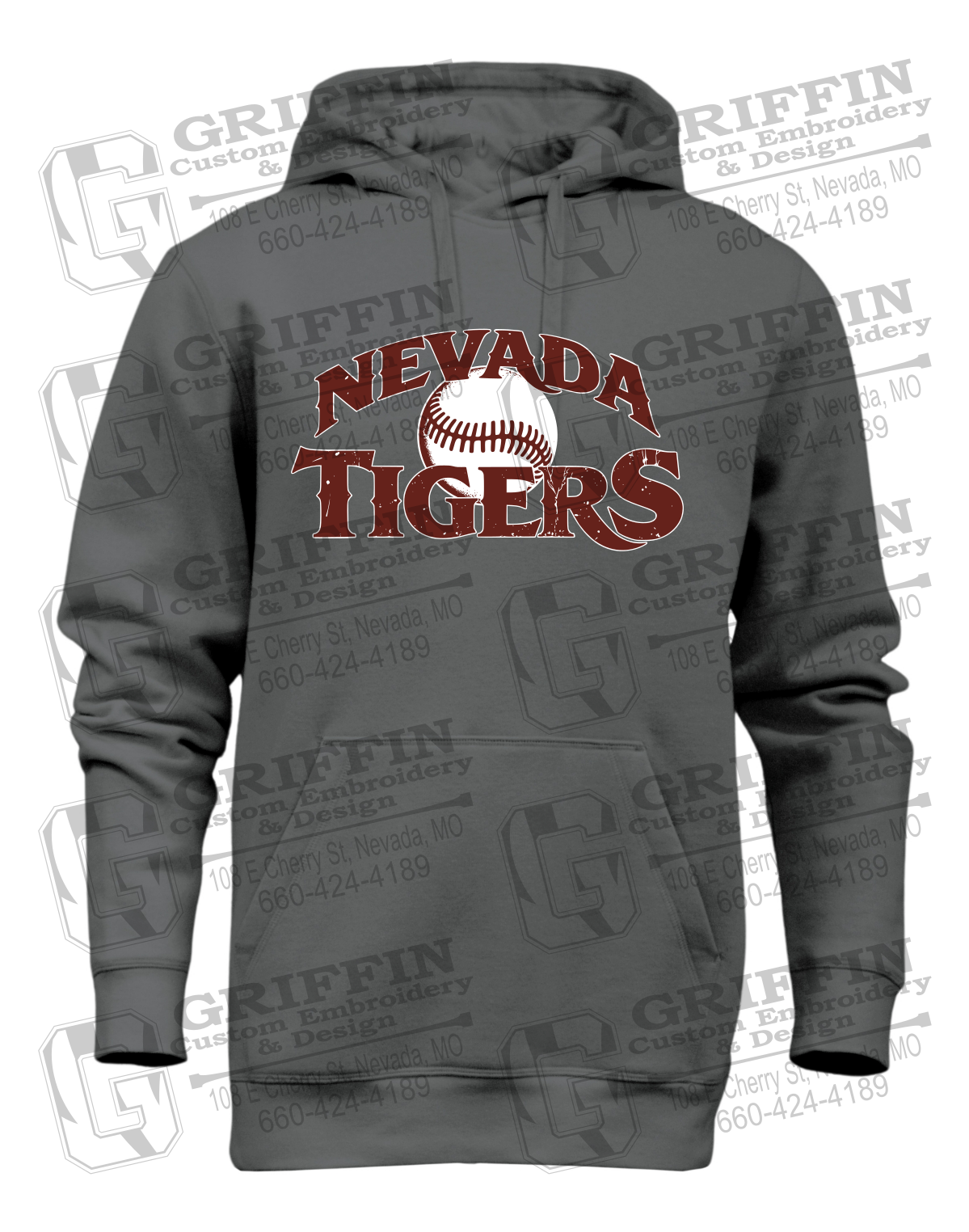 Heavyweight Fleece Hoodie - Baseball - Nevada Tigers 26-R