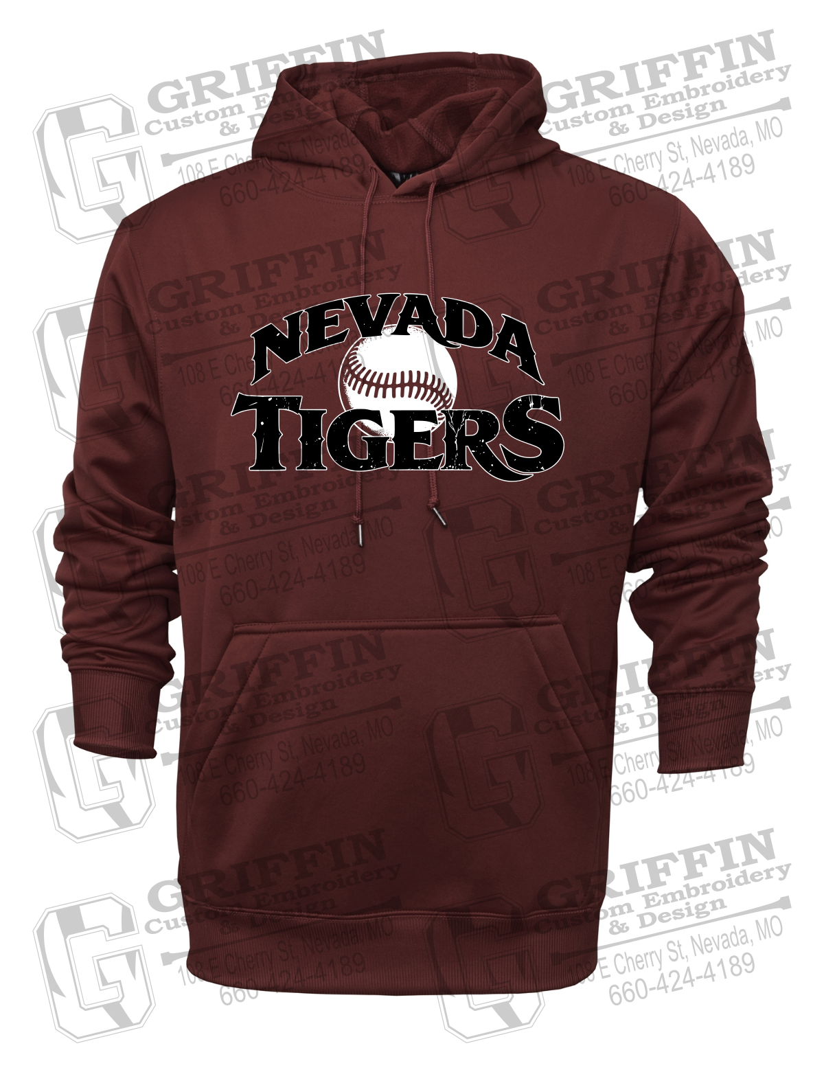 Performance Fleece Hoodie - Baseball - Nevada Tigers 26-R