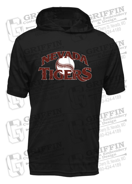 Dry-Fit Short Sleeve T-Shirt Hoodie - Baseball - Nevada Tigers 26-R