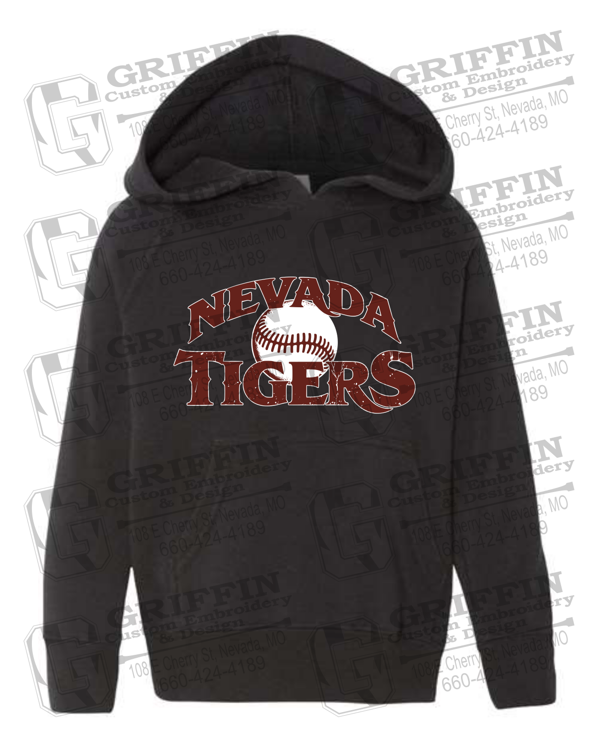 Toddler Hoodie - Baseball - Nevada Tigers 26-R