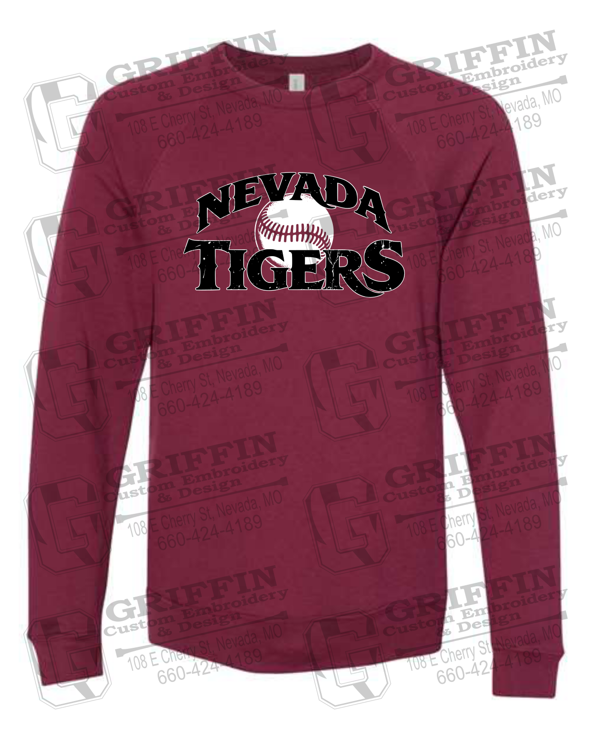 Sponge Fleece Sweatshirt - Baseball - Nevada Tigers 26-R