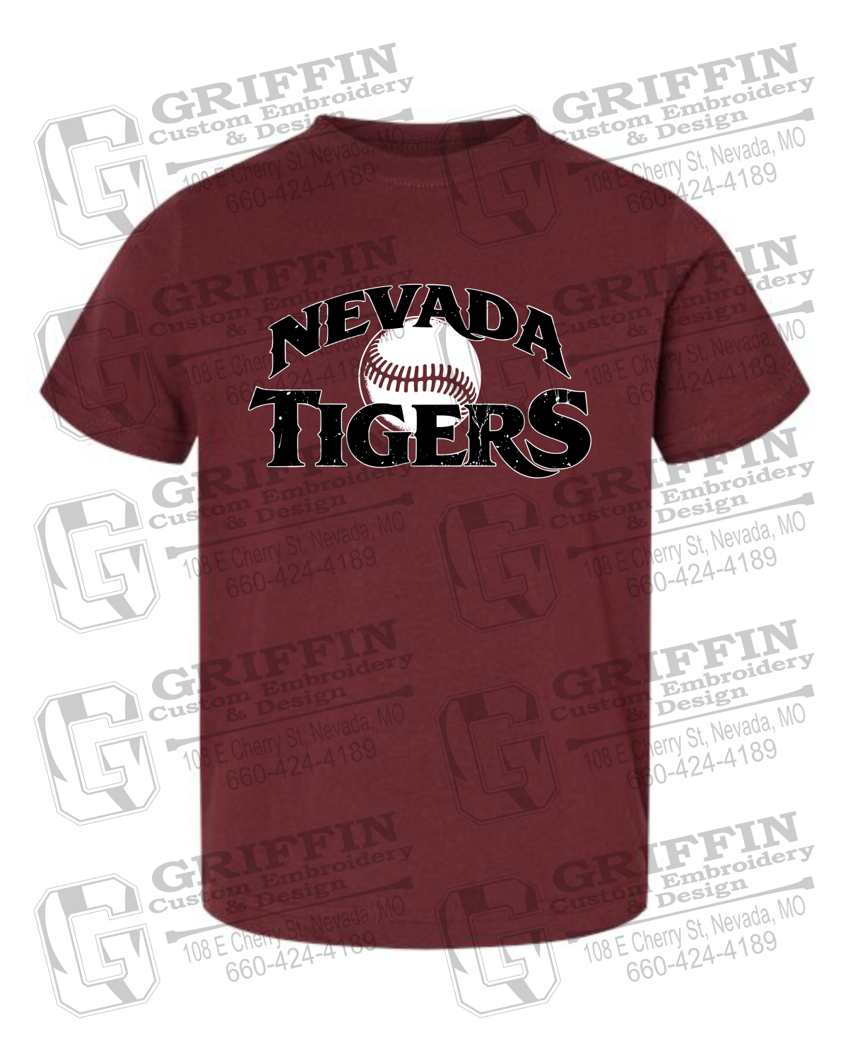 Toddler/Infant Cotton T-Shirt - Baseball - Nevada Tigers 26-R