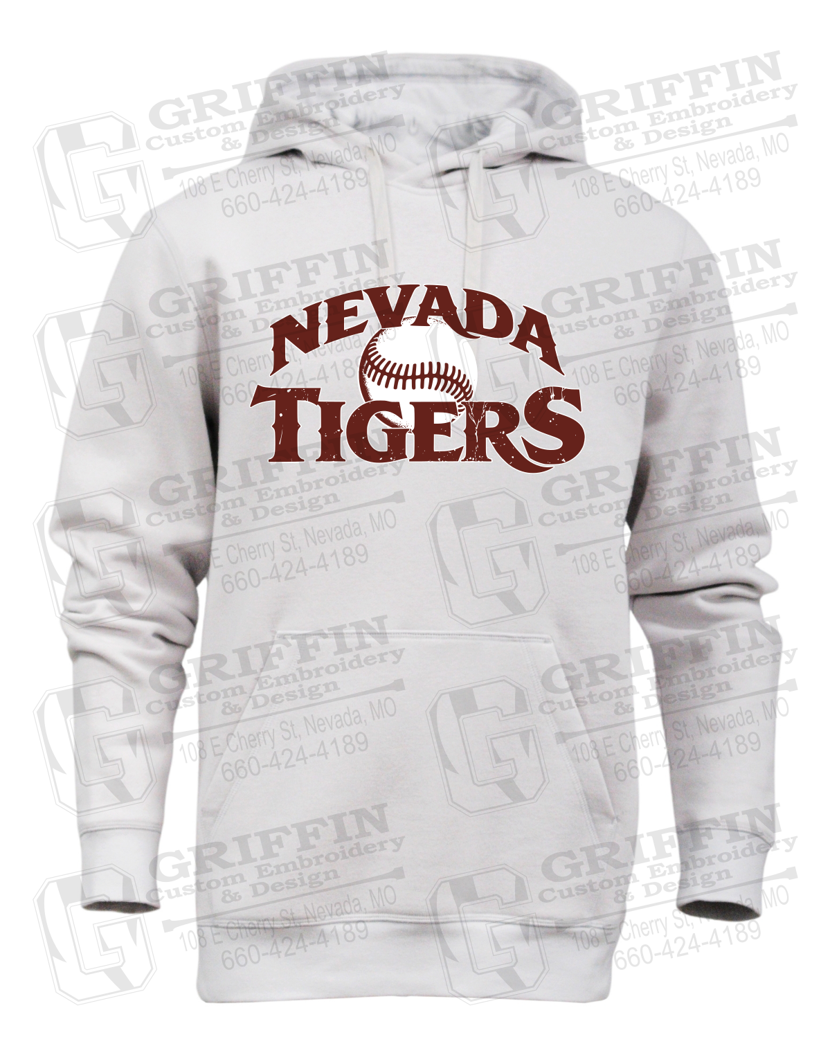 Heavyweight Fleece Hoodie - Baseball - Nevada Tigers 26-R