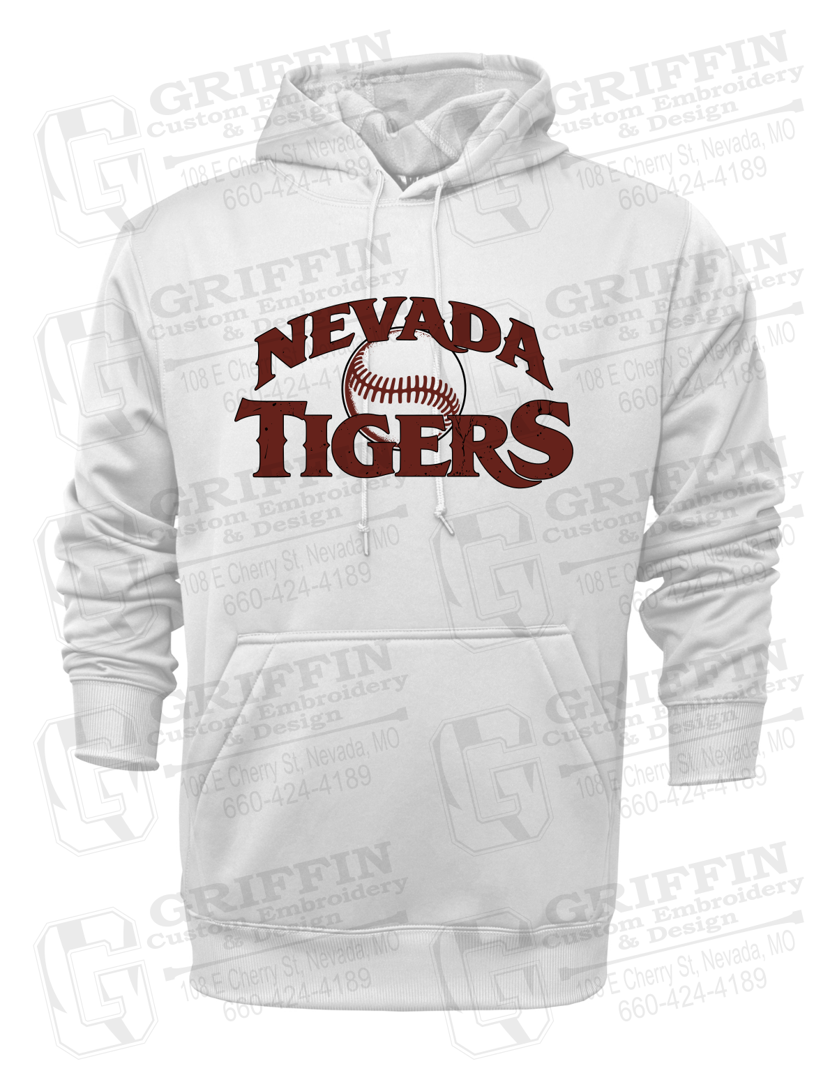 Performance Fleece Hoodie - Baseball - Nevada Tigers 26-R