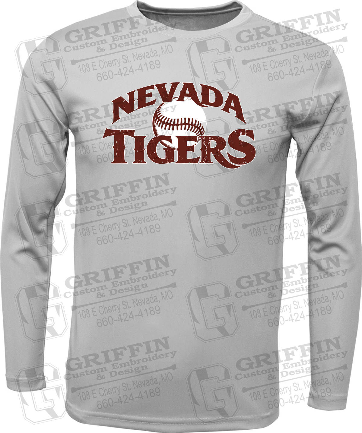 Toddler Dry-Fit Long Sleeve T-Shirt - Baseball - Nevada Tigers 26-R