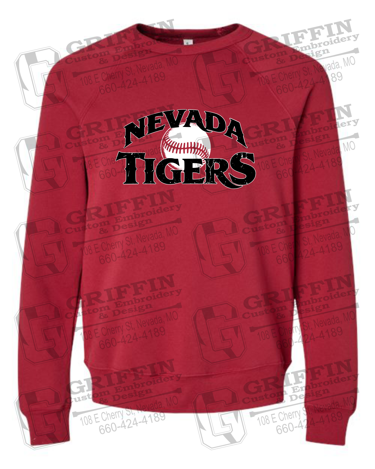 Sponge Fleece Sweatshirt - Baseball - Nevada Tigers 26-R