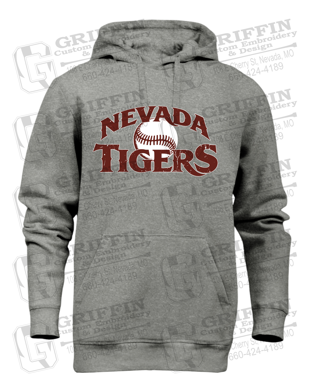 Heavyweight Fleece Hoodie - Baseball - Nevada Tigers 26-R