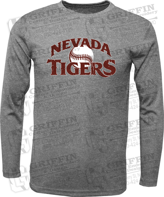 Toddler Dry-Fit Long Sleeve T-Shirt - Baseball - Nevada Tigers 26-R