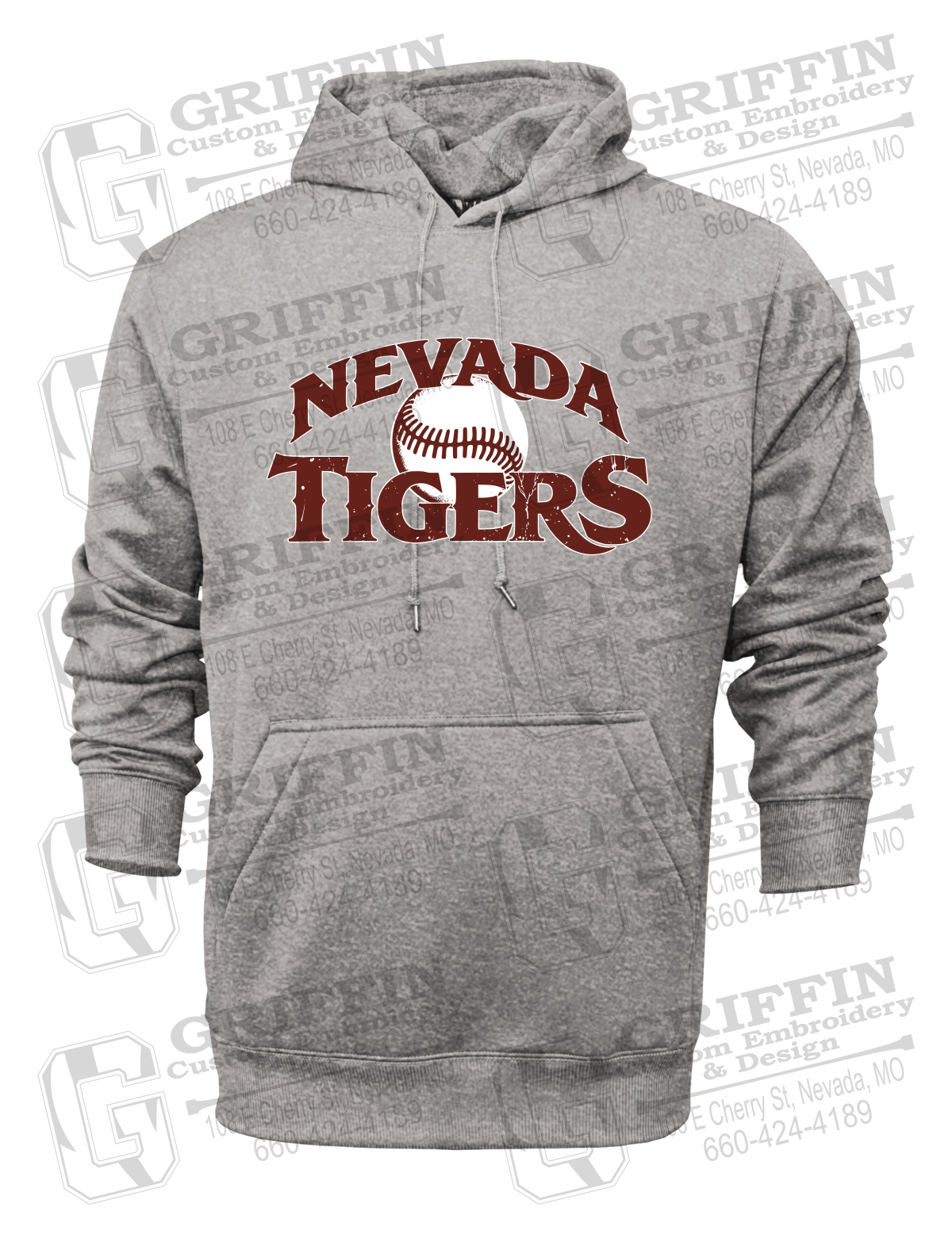 Performance Fleece Hoodie - Baseball - Nevada Tigers 26-R
