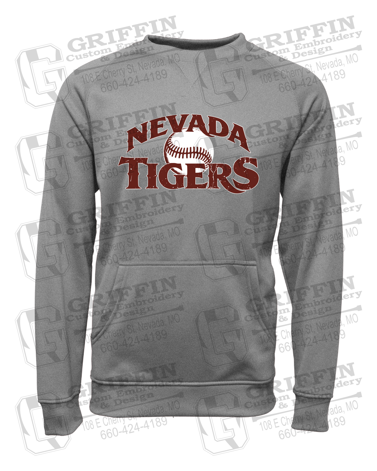 Performance Fleece Sweatshirt - Baseball - Nevada Tigers 26-R