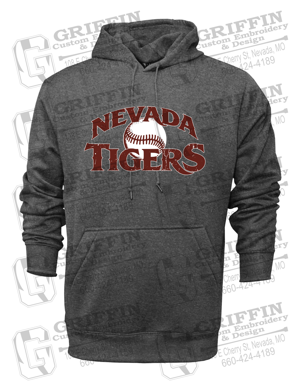 Performance Fleece Hoodie - Baseball - Nevada Tigers 26-R
