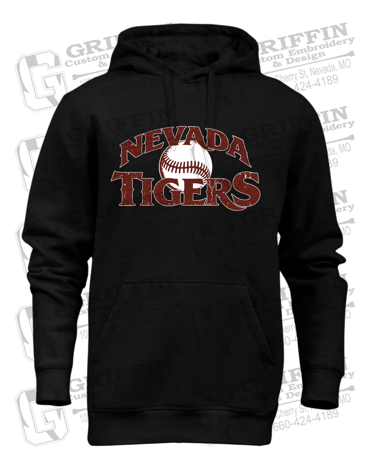 Heavyweight Fleece Hoodie - Baseball - Nevada Tigers 26-R