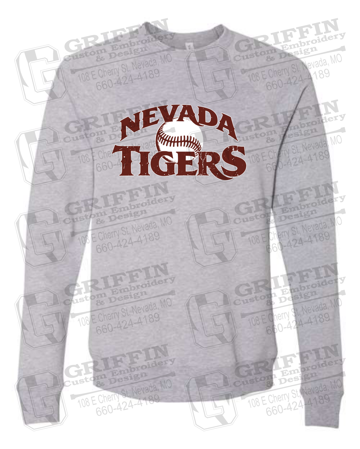 Sponge Fleece Sweatshirt - Baseball - Nevada Tigers 26-R